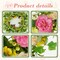 18" Summer Wreaths for Front Door, Floral Green Foliage Wreath with Peony, Green Eucalyptus Leaves for Indoor Outdoor Farmhouse Home Porch Wall Window Decor
